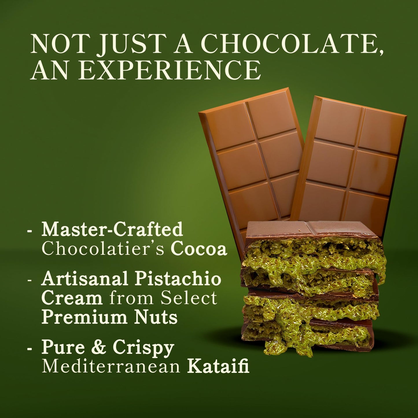 Rah Viral Dubai Chocolate Bar Pistachio Original, 7Oz - 200Gr, Loaded Knafeh Dubai Pistachio Chocolate Bar With Kunafa | Premium