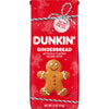 Dunkin Gingerbread Artificially Flavored Coffee, Ground Coffee, 11 Oz Bag