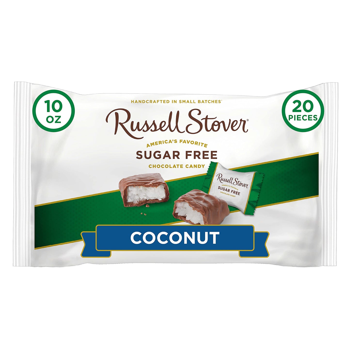 Russell Stover Sugar-Free Laydown Bag Coconut, 10 Ounce