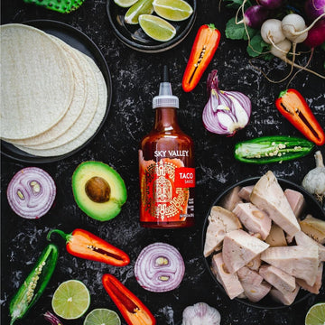 Sky Valley Taco Sauce - Medium Heat, Taco Hot Sauce, Gluten Free, Vegan, Keto, Non-Gmo, Verified, Made With Tomatoes, Cayenne Pe
