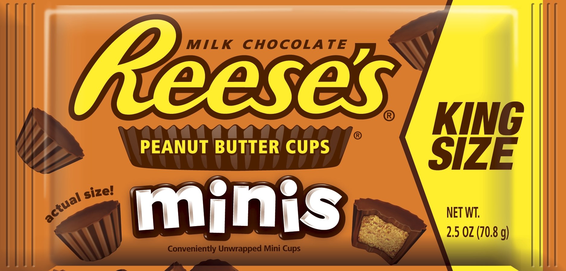 ReeseS Chocolate Peanut Butter Candy  Minis  King Size (Pack Of 16)