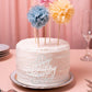 Lusofie 6 PCS Happy Birthday Cake Toppers, Silver Acrylic Glitter, Suitable for Cakes Above 4 Inches