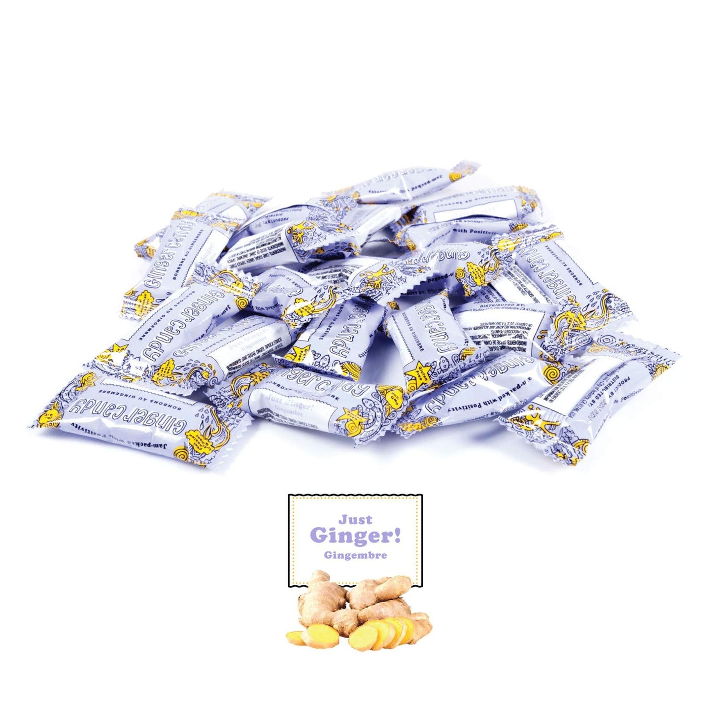 Gem Gem Ginger Candy Chewy Ginger Chews (1 Pound Bulk Pack) (Original)