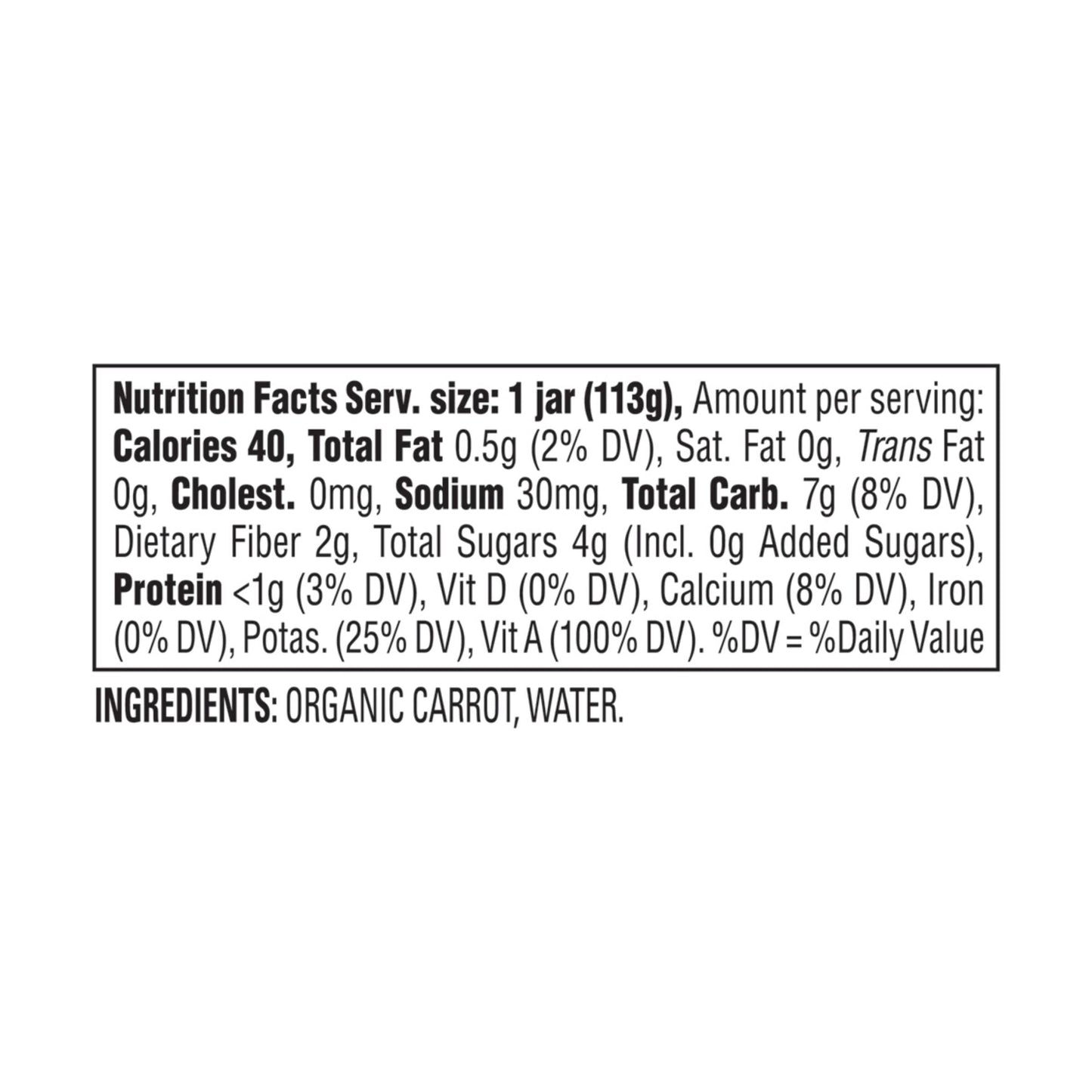 Happy Baby Organic Stage 1 Carrots Baby Food, 4 Oz