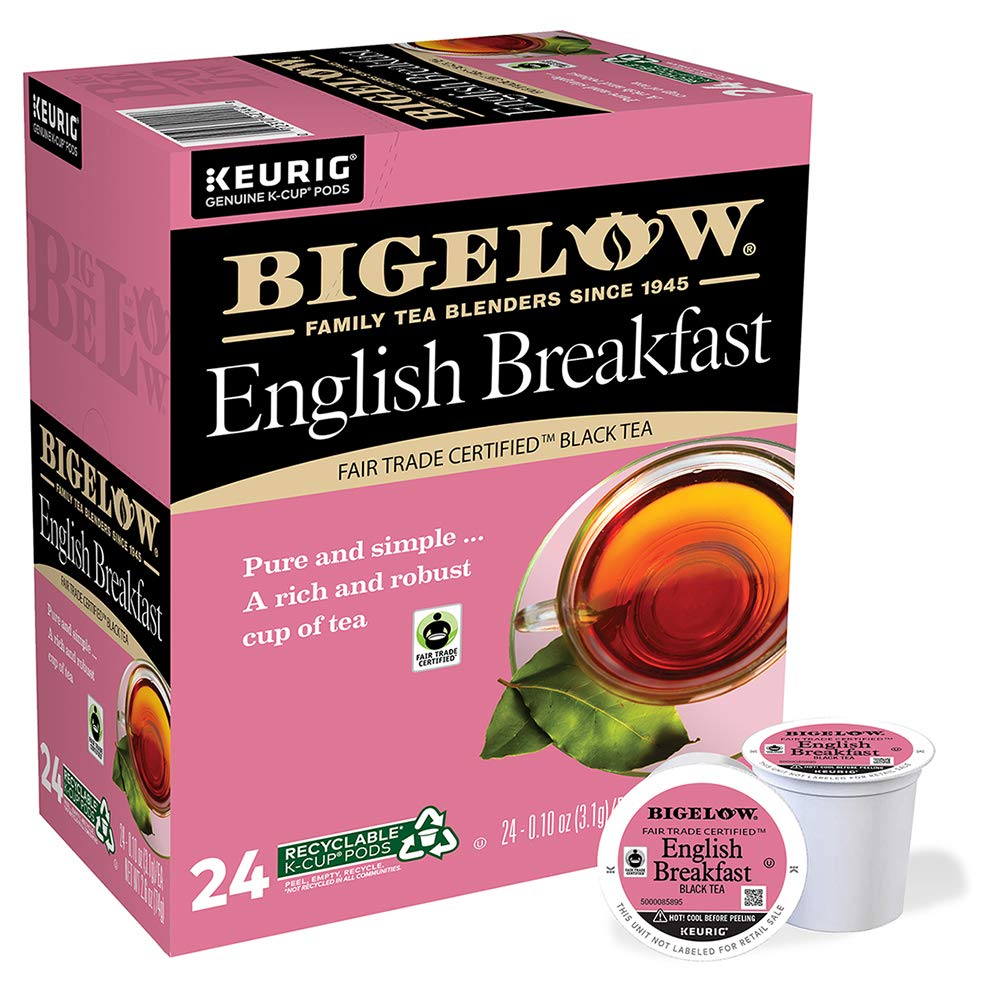 Bigelow Tea English Breakfast Black Tea K-Cup Pods, Caffeinated, 96 Total Pods, 24 Count Box (Pack of 4)