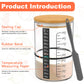 OKYMOTOR Sourdough Bread Starter Kit with 34 oz Jar, Thermometer Strips, and Breathable Covers - Brown