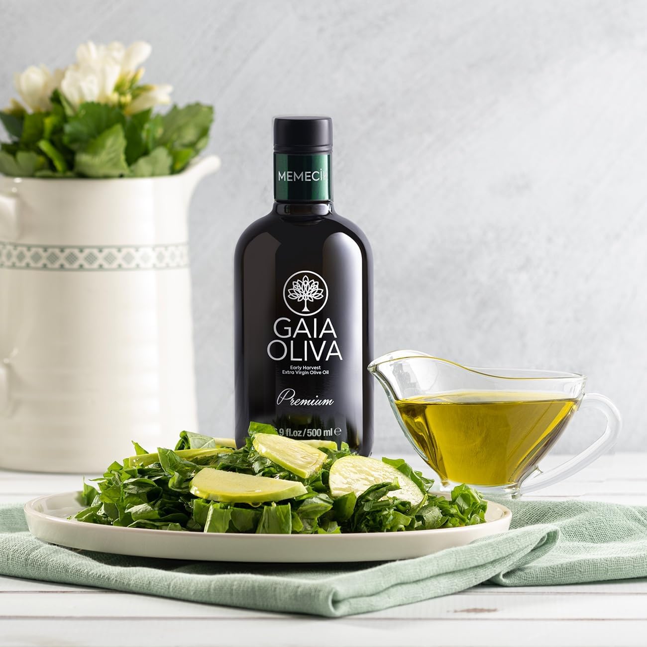 Gaia Oliva Cold Press Extra Virgin Olive Oil, Early Harvest Robust Fresh Premium Olive Oil From Aegean Region, Aeite De Oliva Ex