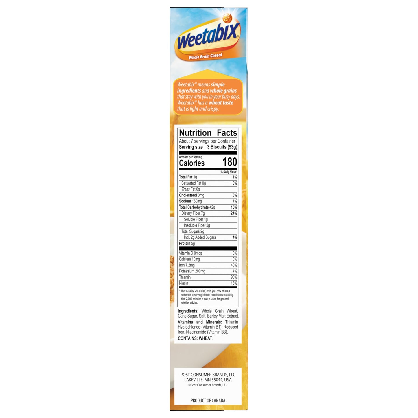 Weetabix Biscuits Whole Grain Cereal, Lightly Sweet Whole Grain Wheat Biscuits, Delicious as Part of Breakfasts or Snacks, 14 OZ
