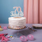 Laskyer 70 & Fabulous Silver Pink Rhinestone Cake Topper - Happy 70Th Birthday Cheers To Seventy Years Old Bday Party Metal Spar