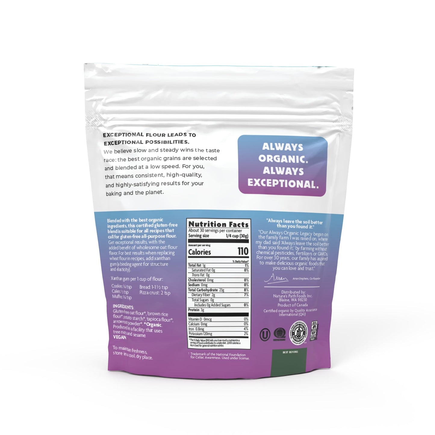 Nature'S Path Organic All-Purpose Flour, 32 Oz (Pack Of 1), Gluten Free, Non-Gmo