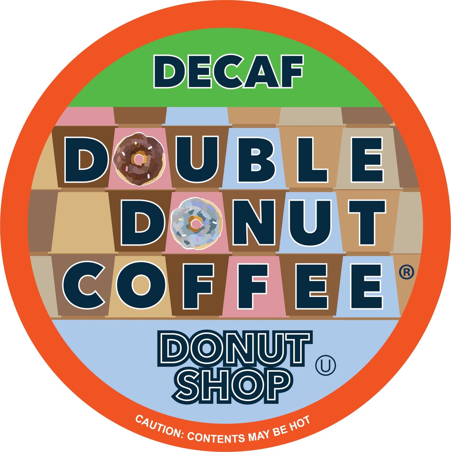 Double Donut Coffee Decaf Coffee Pods for Keurig, 80 Count Value Pack, Single Serve, Recyclable Pods