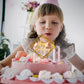 Hzgueostb Happy Birthday Cake Toppers,Led Double Sided Acrylic Mirror Gold Cake Decorations With Gift Card For Birthday Party De