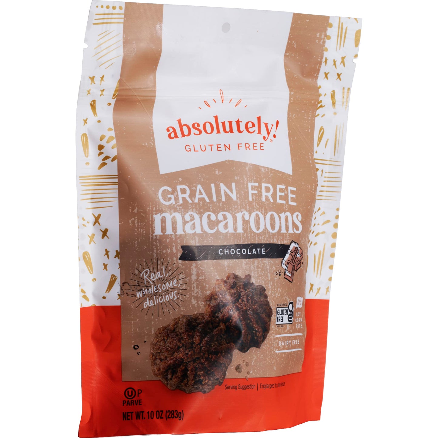 ABSOLUTELY GLUTEN FREE MACAROON COCNT W CHOC DRZ 10OZ