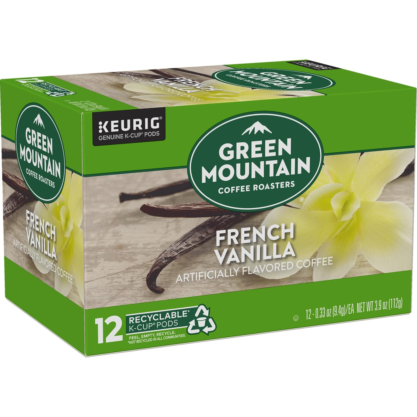 Green Mountain Coffee Roasters French Vanilla Keurig Single-Serve K-Cup Pods, Light Roast Coffee, 12 Count