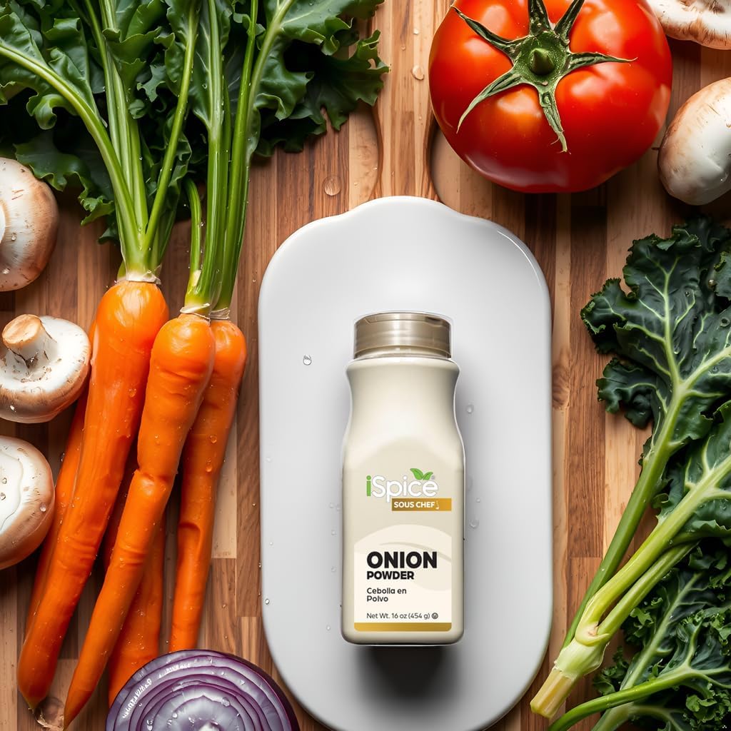 Ispice Blend | Onion Powder | 16 Oz | Bulk Size | Rich Aroma | Kosher (Onion Powder)