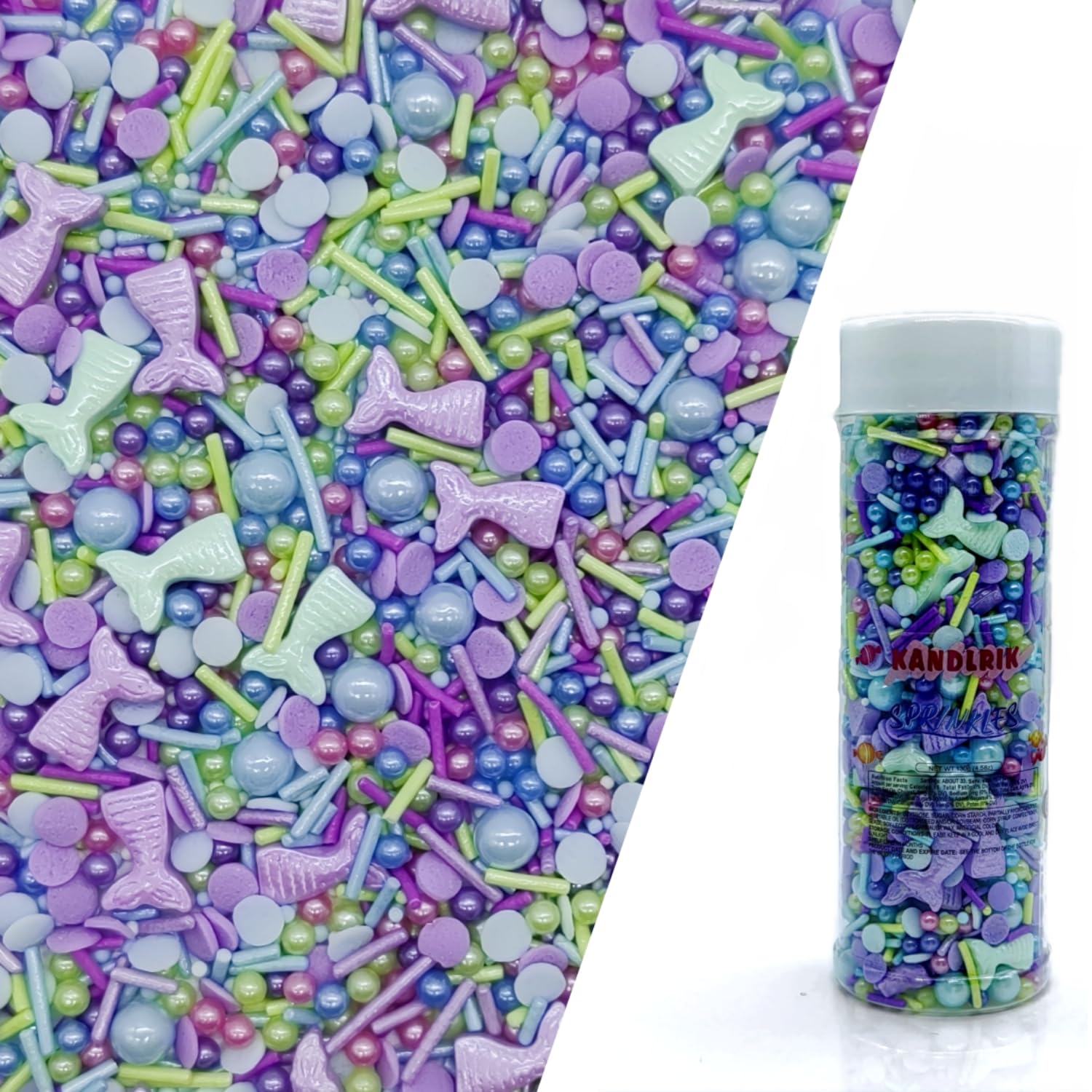 Fishtails Sprinkles Candy Mix Size Edible Pearls Cake Decorations Cupcake Toppers Cookie Decorating Perfect for Wedding Party Va