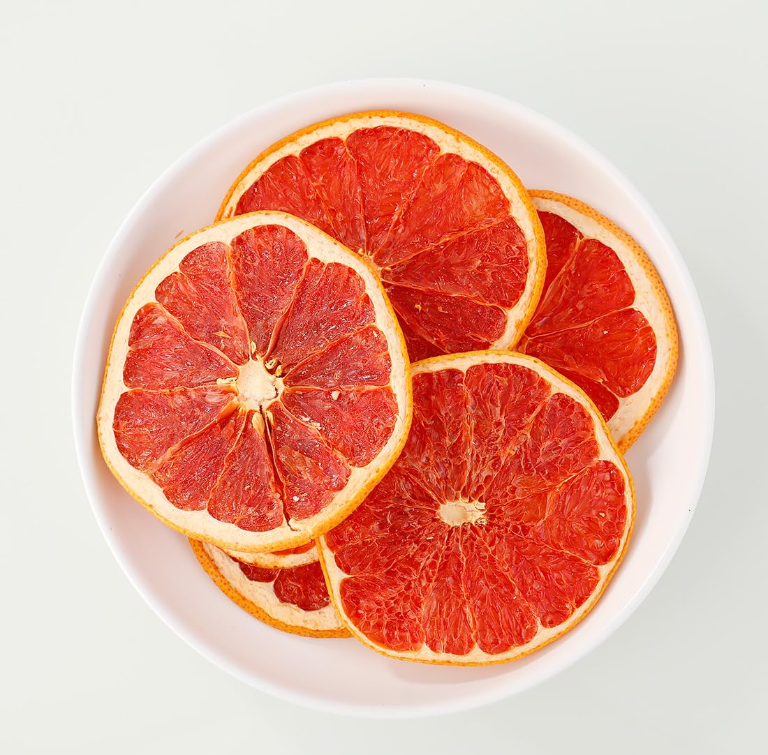 Premium Dried Grapefruit Slices 3.5 Oz/100g,Dehydrated Grapefruit,100% Natural,No Additives & No Sugar Added.