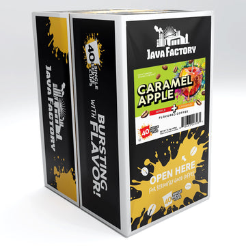 Java Factory Flavored Coffee Pods  Caramel Apple  Compatible with K Cup malt-inspired Including 2.0  40 Count
