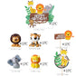 16 Pcs Safari Cake Topper Elephant Birthday Cake Toppers Jungle Animals Cakes Toppers 1St Birthday Decorations Woodland Animal T