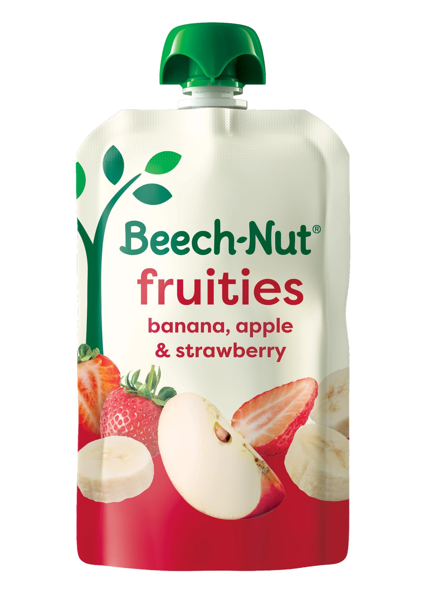 Beech-Nut Baby Food Pouches, Banana Apple Strawberry Fruit Puree Baby & Toddler Food, 3.5 oz (12 Pack)