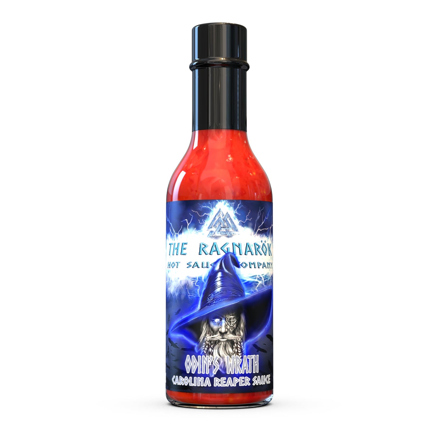 3-Pack Gourmet Hot Sauce Gift Set | Odins Wrath Carolina Reaper Sauce, Scotch Bonnet Infused Hot Honey, & 5 Million Scoville Extract Carolina Reaper Sauce (Extreme Heat) | Th Ragnarok Hot Sauce Company