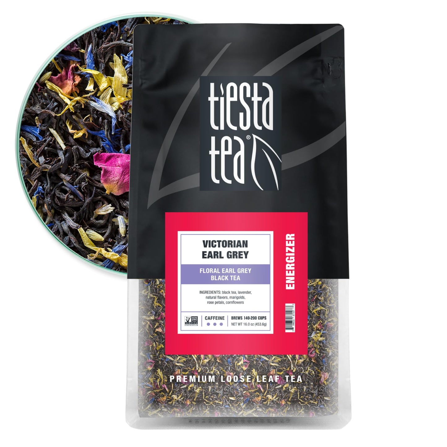 Tiesta Tea - Victorian Earl Grey | Loose Leaf | Floral Earl Grey Black Tea | Premium Blend | High Caffeinated Black | Make Hot Or Iced Brews Up To 200 Cups | 16Oz Resealable Bulk Pouch