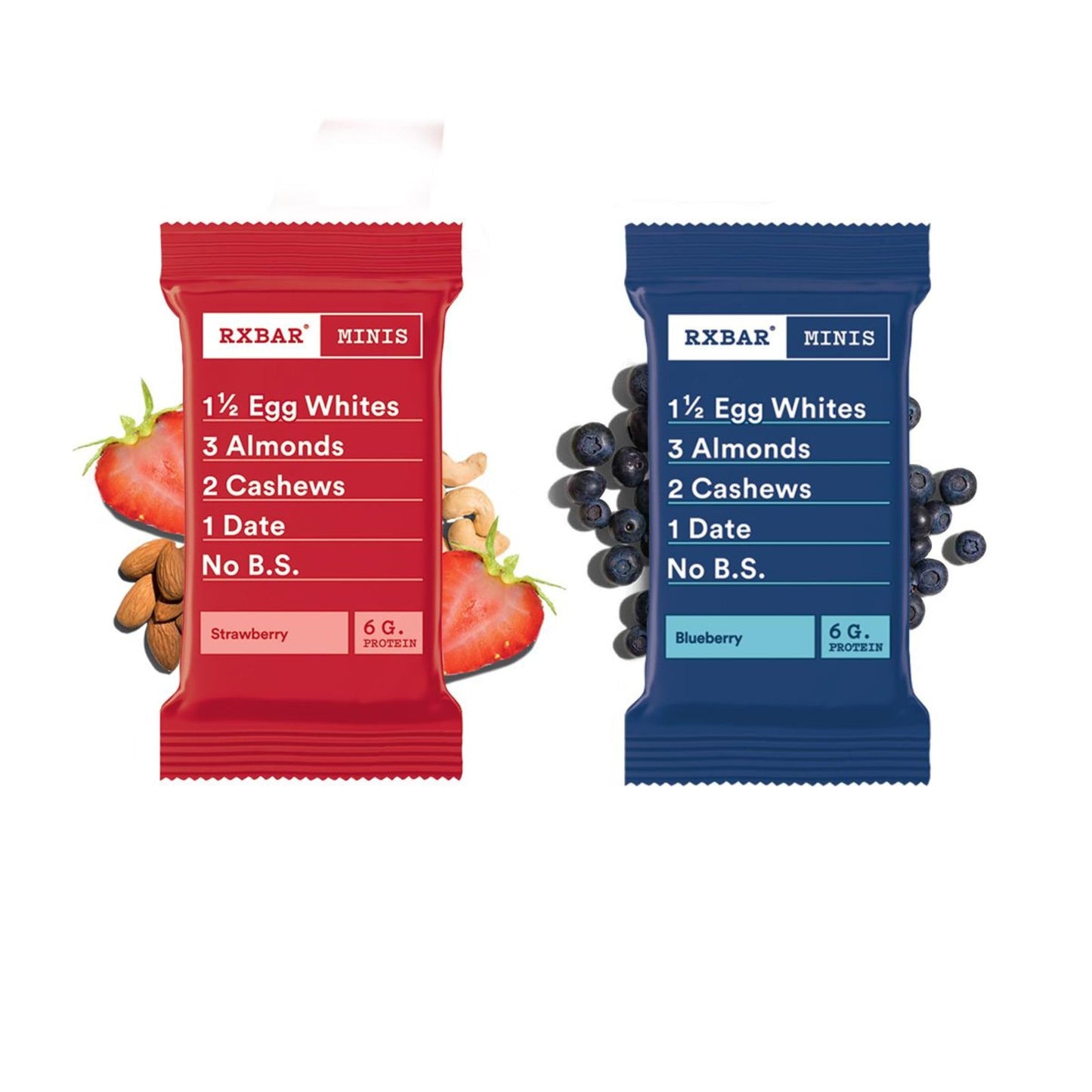 BAR Minis Protein Bars Variety Pack, 32 Bars, 6g Protein, Gluten Free, 2-Flavor Fruit Variety