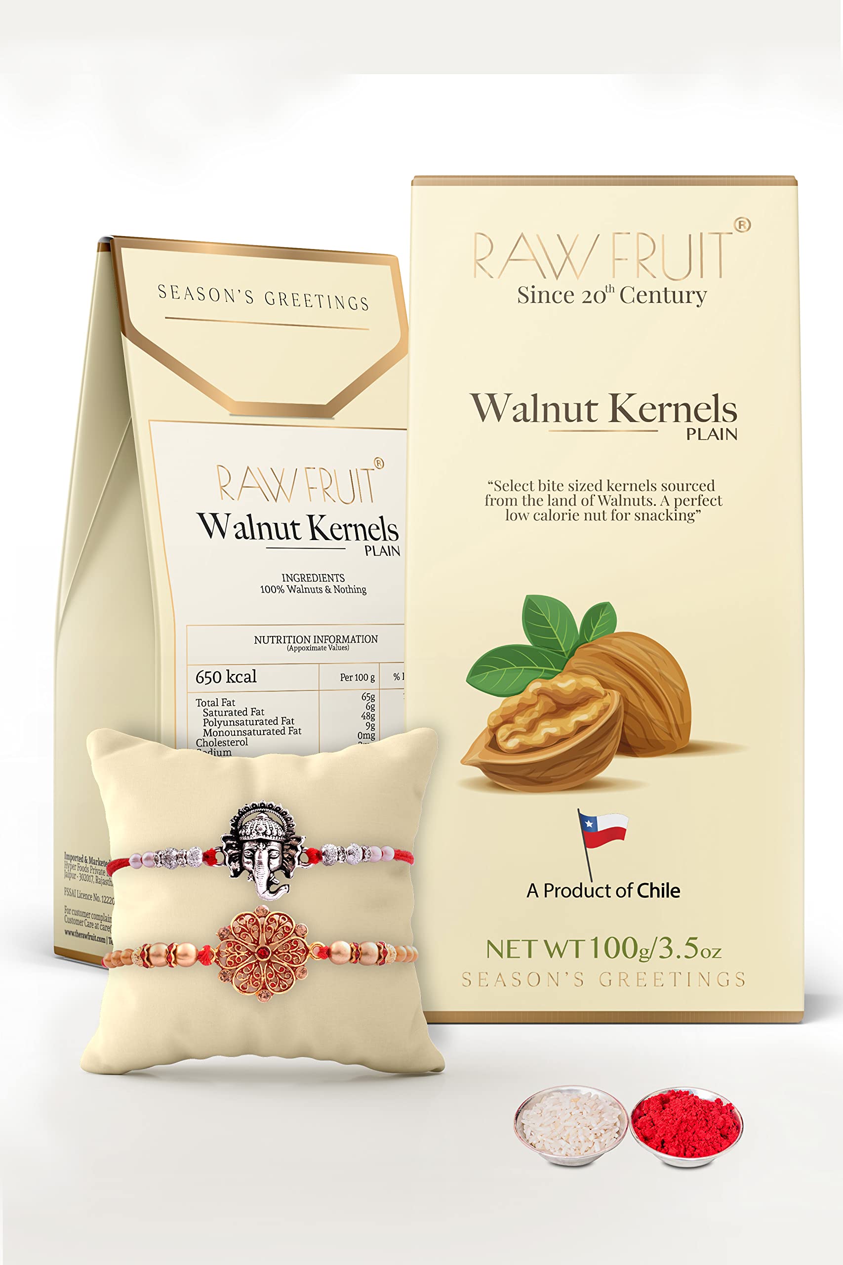 Rakhi Gift For Brother Rakhi For Brother Combo Of 2 Dry Fruit Gift Pack Premium Walnut 200Grams Rakshabandhan Gift For Brother R
