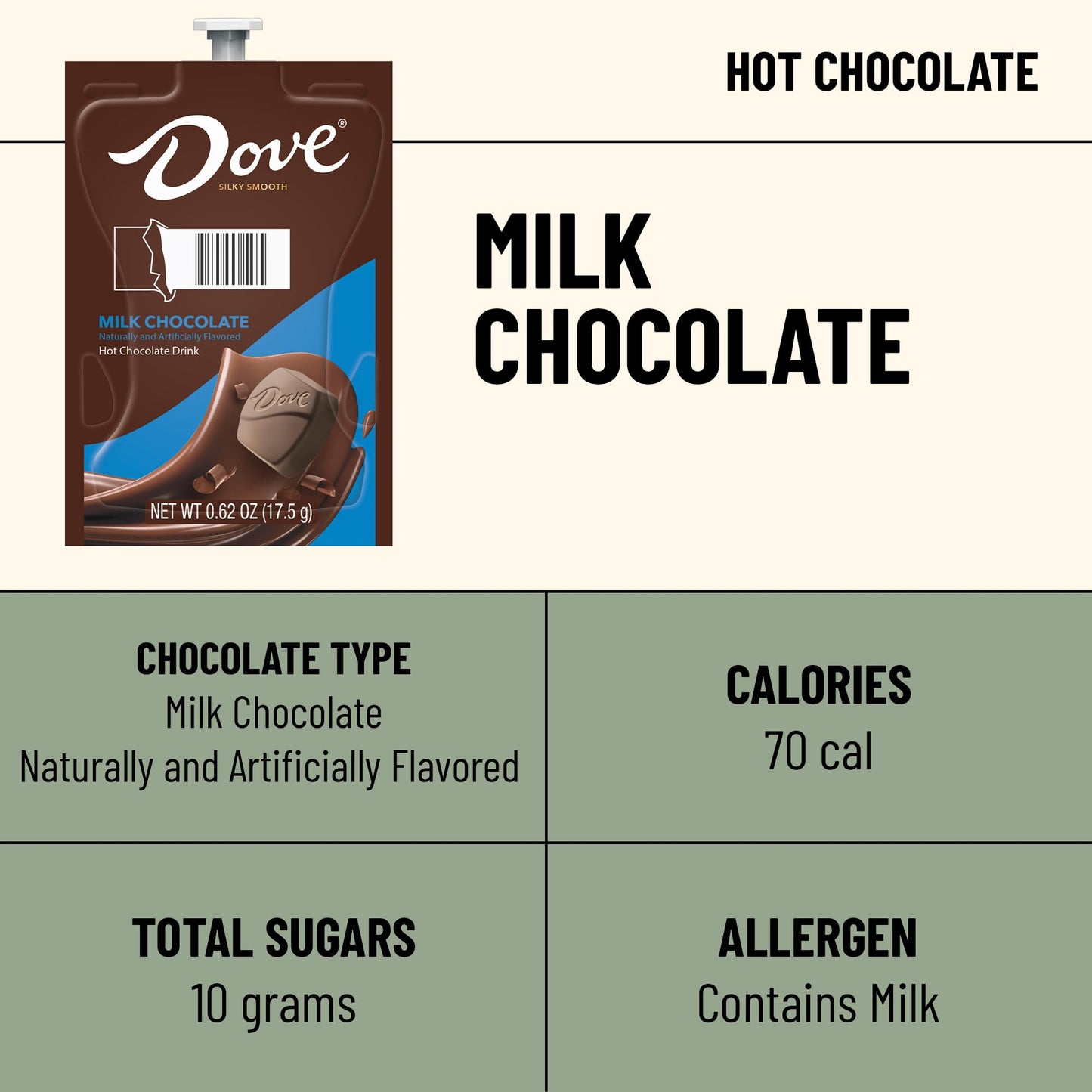 Flavia Dove Hot Chocolate Freshpacks works only with Flavia malt-inspired (Case of 36)