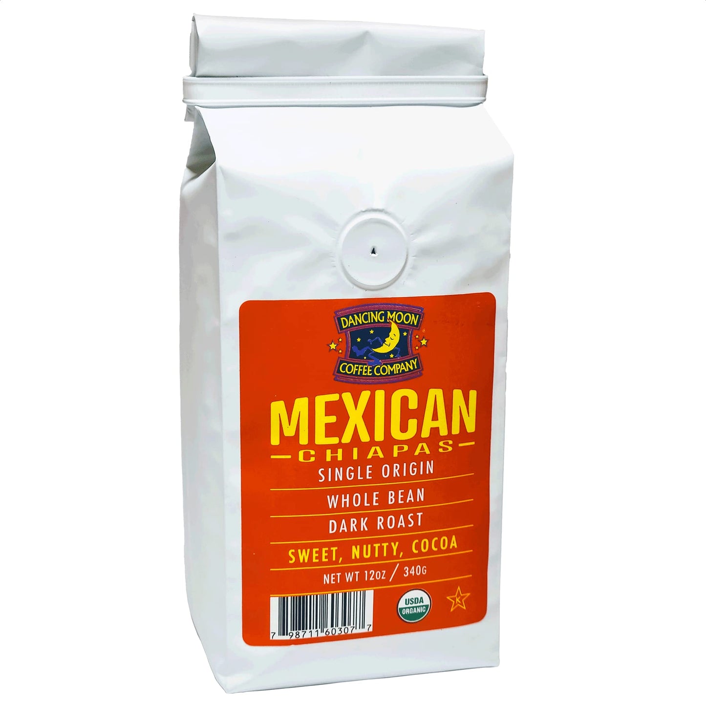 Dancing Moon Dark Roast, Mexican Chiapas Organic Whole Bean Coffee (3-pack)