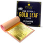 Barnabas Blattgold Edible Gold Leaf 24K - Cake Decorations  Loose Gold Leaf Sheets for Cupcakes - 3.1 inches  Book of 20