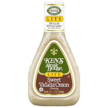 Kens Steak House Lite Dressing, Sweet Vidalia Onion, 16 Ounce