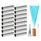 Non-stick Cream Cannoli Tubes, FantasyDay 19 Pcs Stainless Steel Cream Horn Molds Baking Cones Pastry Roll Horn Cannoli Shells w
