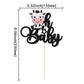 Gyufise 1Pc Cow Oh Baby Cake Topper Glitter Farm Animals Oh Baby Cow Cake Pick For Gender Reveal Theme Baby Shower Kids Boys Gir