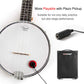 Kmise, 4, Banjo Ukulele, Concert Size 23 Inch (With Bag Tuner Strap Strings Pickup)