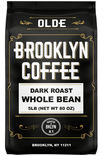 Dark Roast Whole Bean Coffee - 5Lb Bag For A Classic Black Coffee, Breakfast, House Gourmet, Italian Espresso- Roasted In New Yo