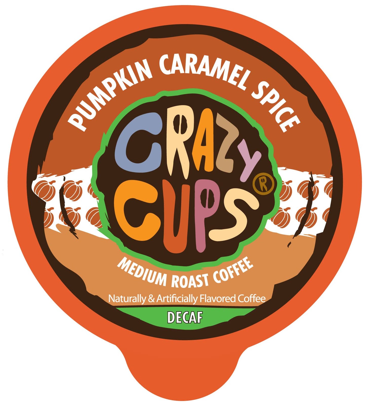 Crazy Cups Decaf Flavored Coffee Pods, Pumpkin Caramel Spice, 88 Count (Pack of 4) for Keurig K Cups Machines