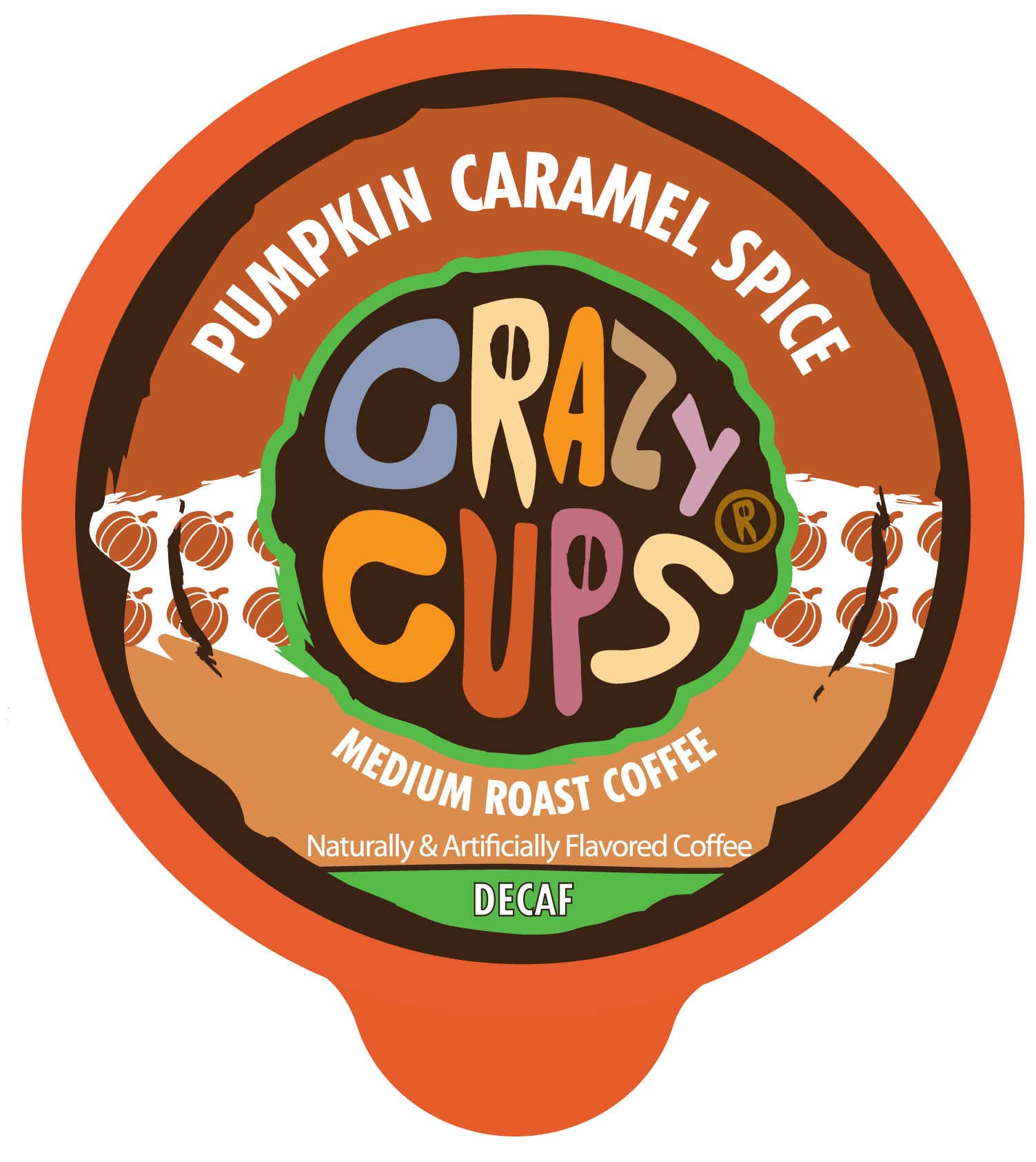 Crazy Cups Decaf Flavored Coffee Pods, Pumpkin Caramel Spice, 88 Count (Pack of 4) for Keurig K Cups Machines