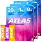Atlas Protein Bar  20g Protein  1g Sugar  Clean Ingredients  Gluten Free Whey Variety  36 Count
