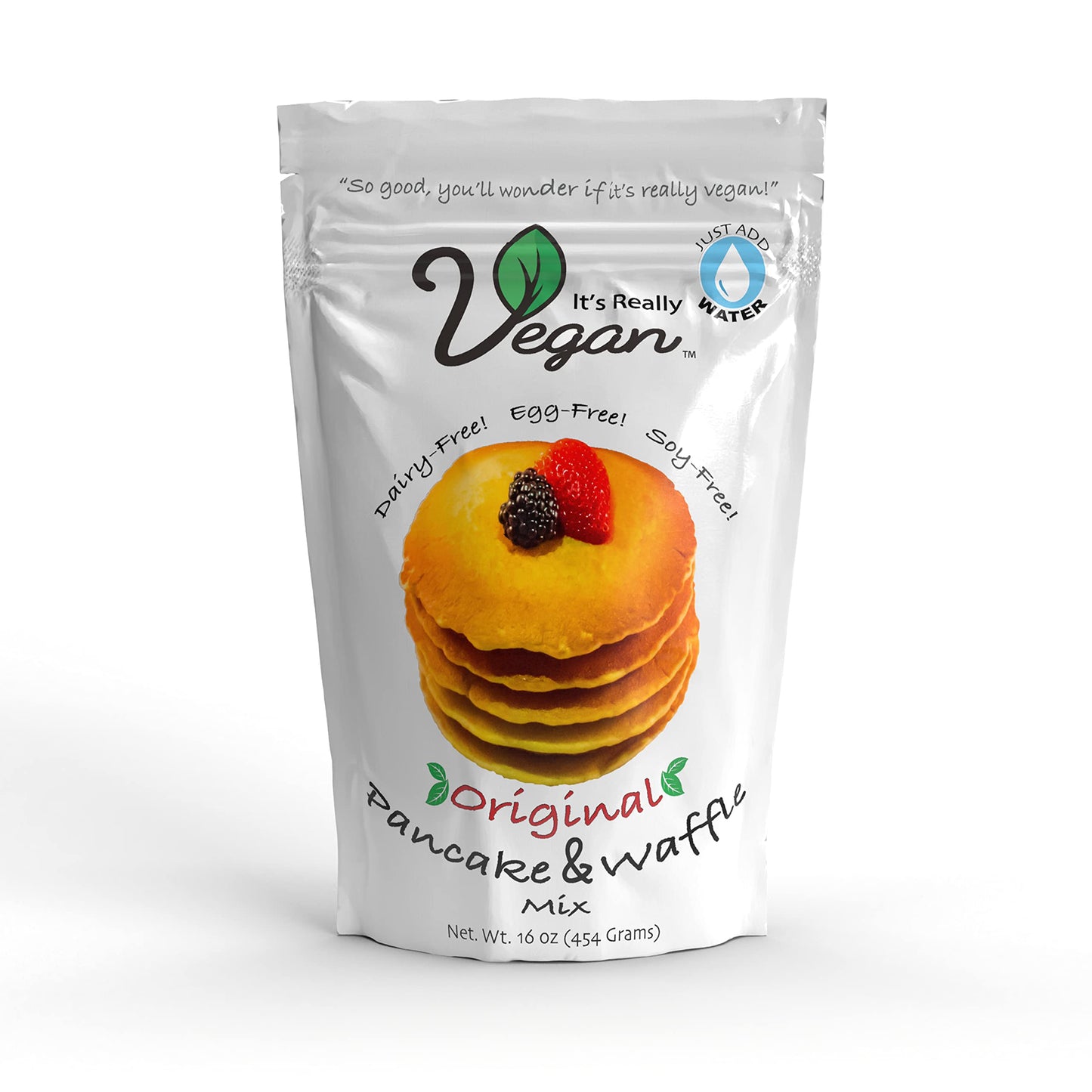 Its Really Vegan Pancake & Waffle Mix | Dairy Free, Egg Free, and Soy Free Mix Pancake Waffle | Serving Size 1/3 Cup Mix (40g) 