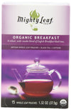 Mighty Leaf Black Tea, Organic Breakfast, 15 Pouches (Pack Of 3)