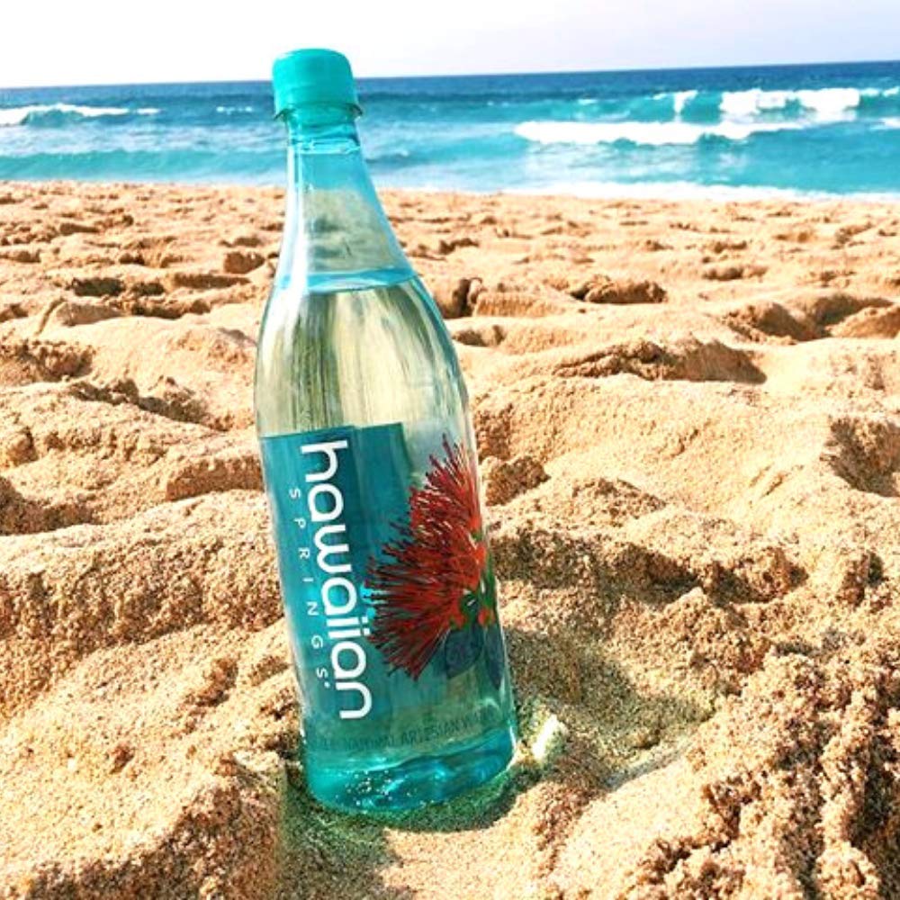 Hawaiian Springs- Natural Artesian Bottled Water | Volcanic Enhanced Alkaline Electrolytes | Sourced On Big Island, Hawaii | 1L