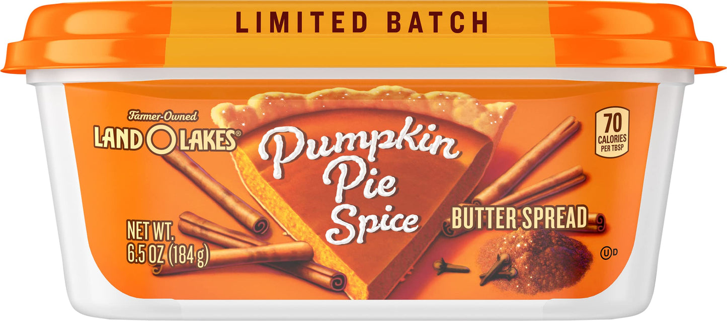 Land O Lakes Pumpkin Pie Spice Butter Spread, Spreadable, 6.5 oz tub