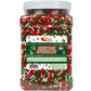 Christmas Sprinkles Bulk - 2.2 LB - Xmas Tree Jimmies - Red, Green & White Confetti for Dessert Decorating - Holiday Baking Topp