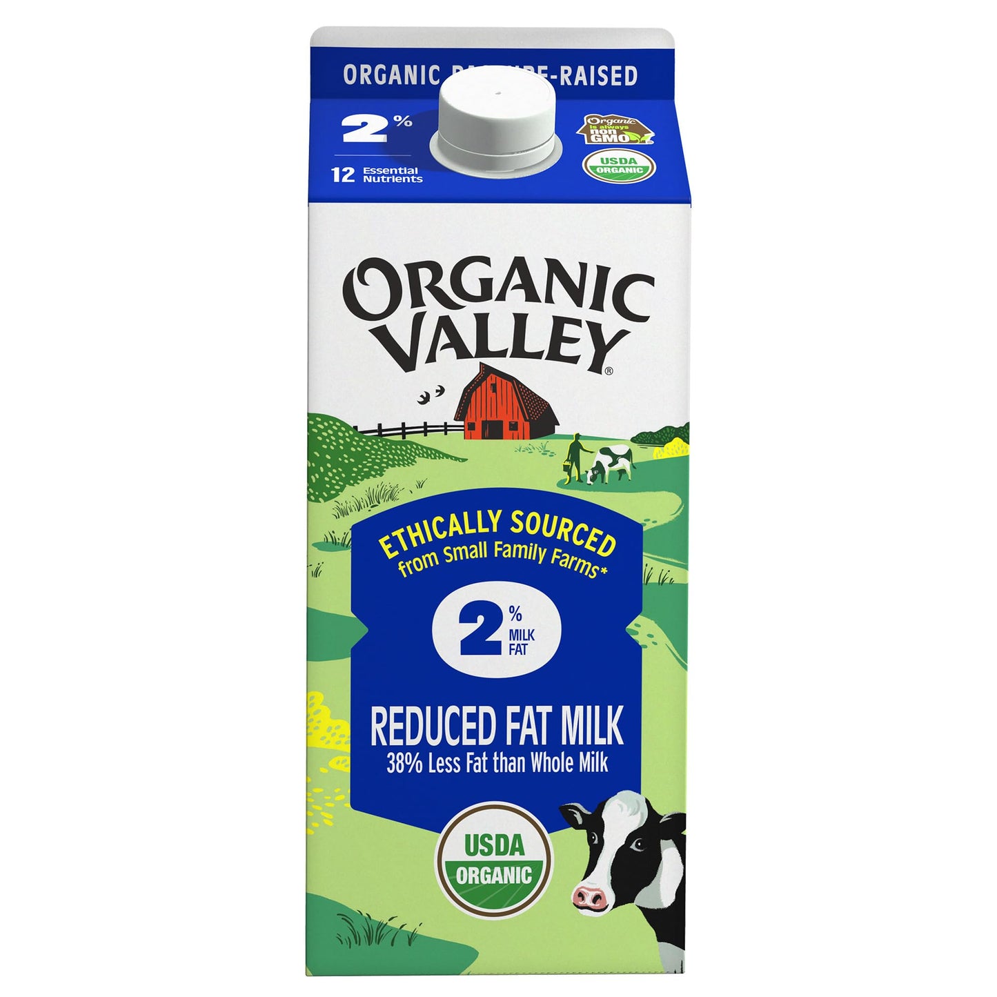 Organic Valley, Organic 2% Milk, 64 Oz (Half Gallon)