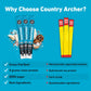 Country Archer Beef Jerky Sticks - Grass Fed, Gluten Free, Paleo, Keto - 1 oz (Pack of 36)