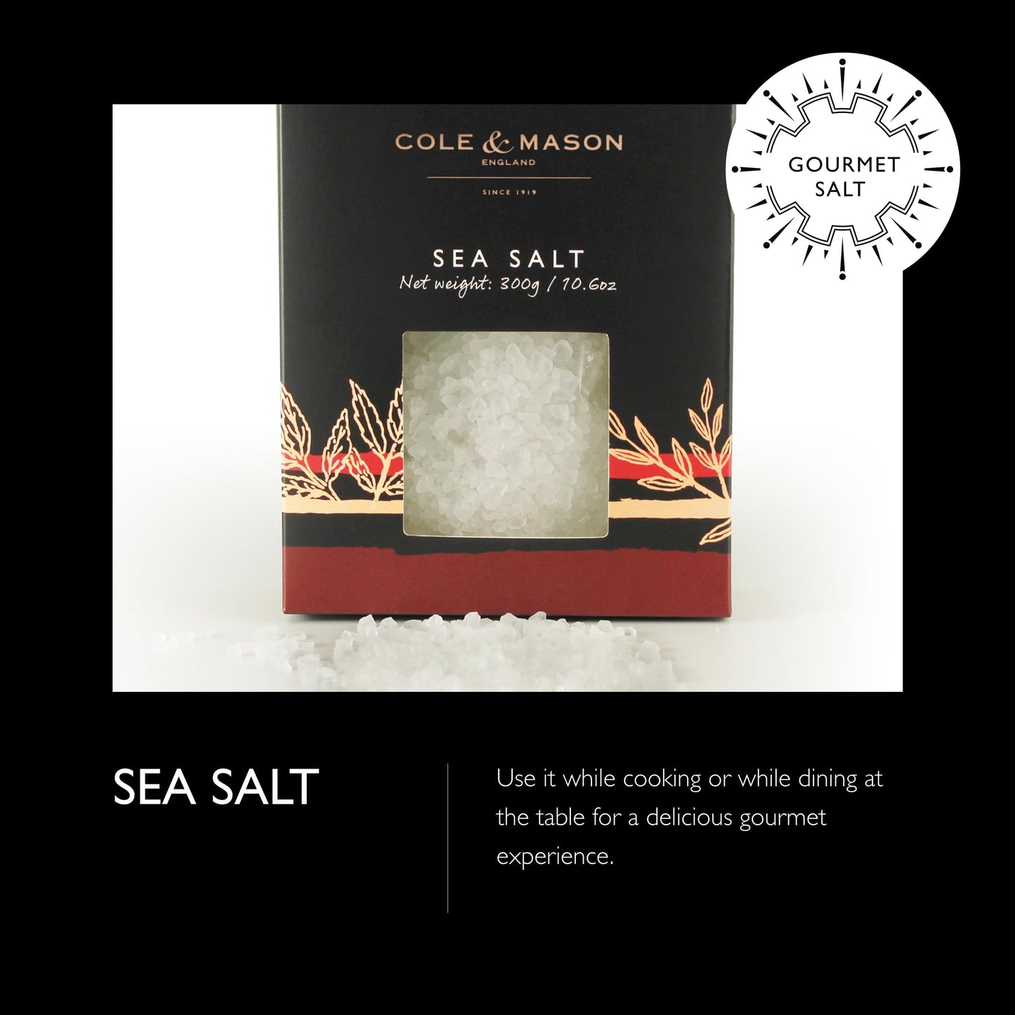 Cole & Mason Gourmet Spice Refill Box - Sea Salt & Gourmet Pepper - 15.9 oz Box Set