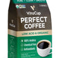 VitaCup Perfect Low Acid Coffee Ground  USDA Organic & Fair Trade  Mycotoxin Free  Dark Roast Guatemala Single Origin  Clean & Pure for Drip Coffee malt-inspired and French Press  10 ounces