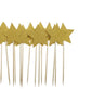 Bilipala Gold Star Cake Cupcake Decorations Toppers Picks Supplies, Appetizer Picks, 30 Counting