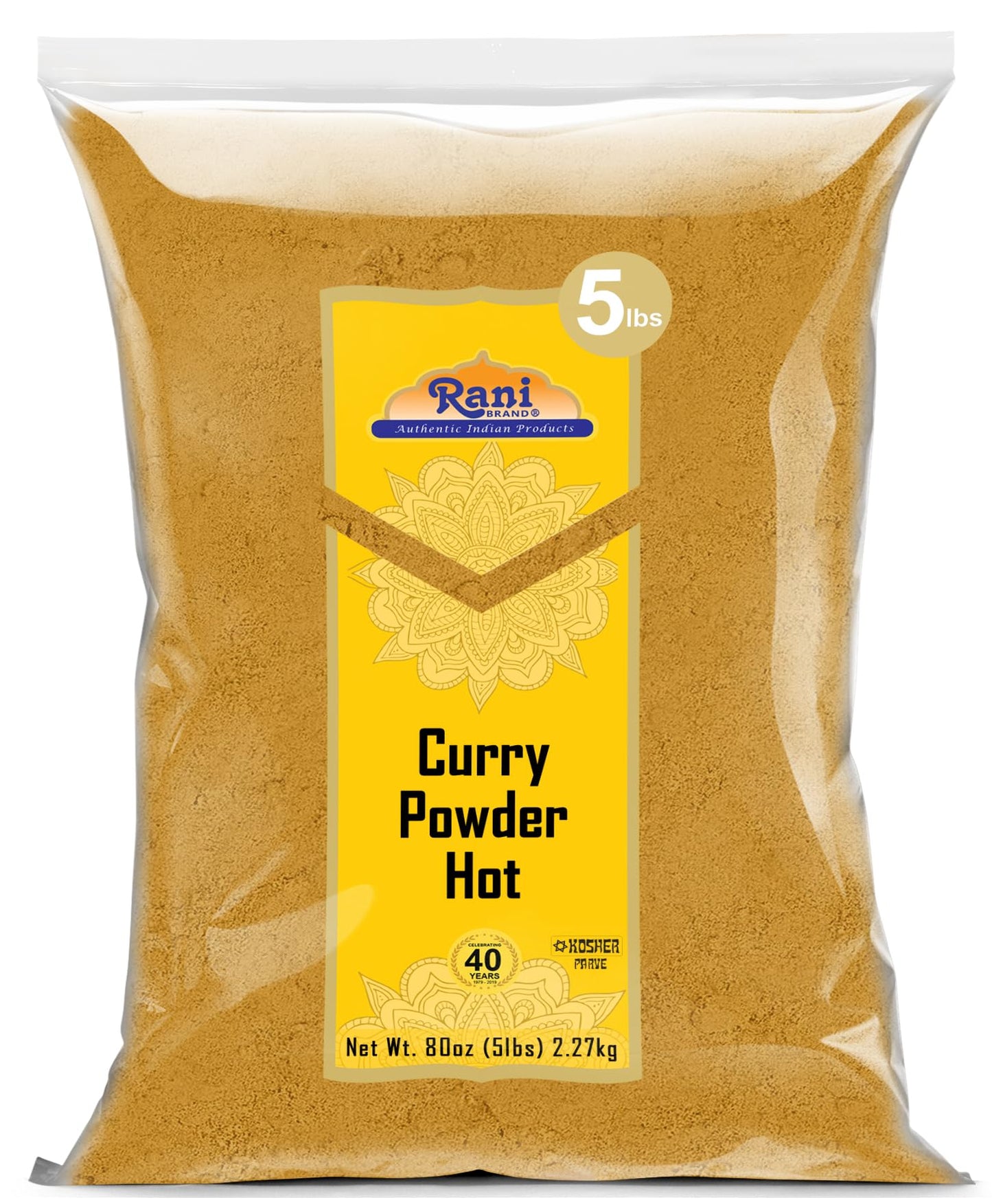 Rani Curry Powder Hot (11-Spice Authentic Indian Blend) 80Oz (5Lbs) 2.27Kg Bulk ~ All Natural | Salt-Free | Vegan | No Colors |
